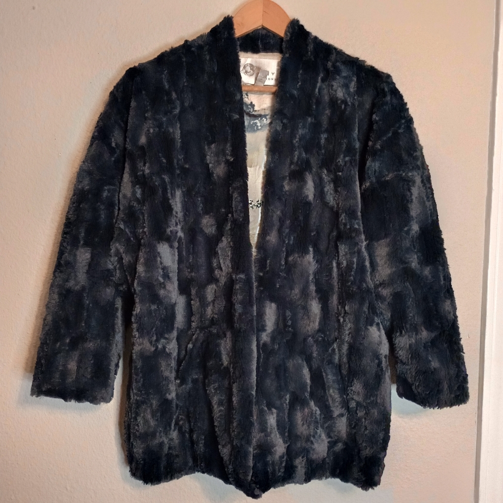 tiny editions for anthropologie open front faux fur jacket